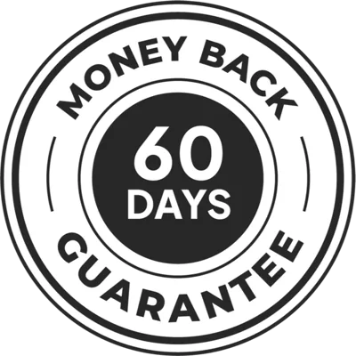 60-day money-back guarantee seal